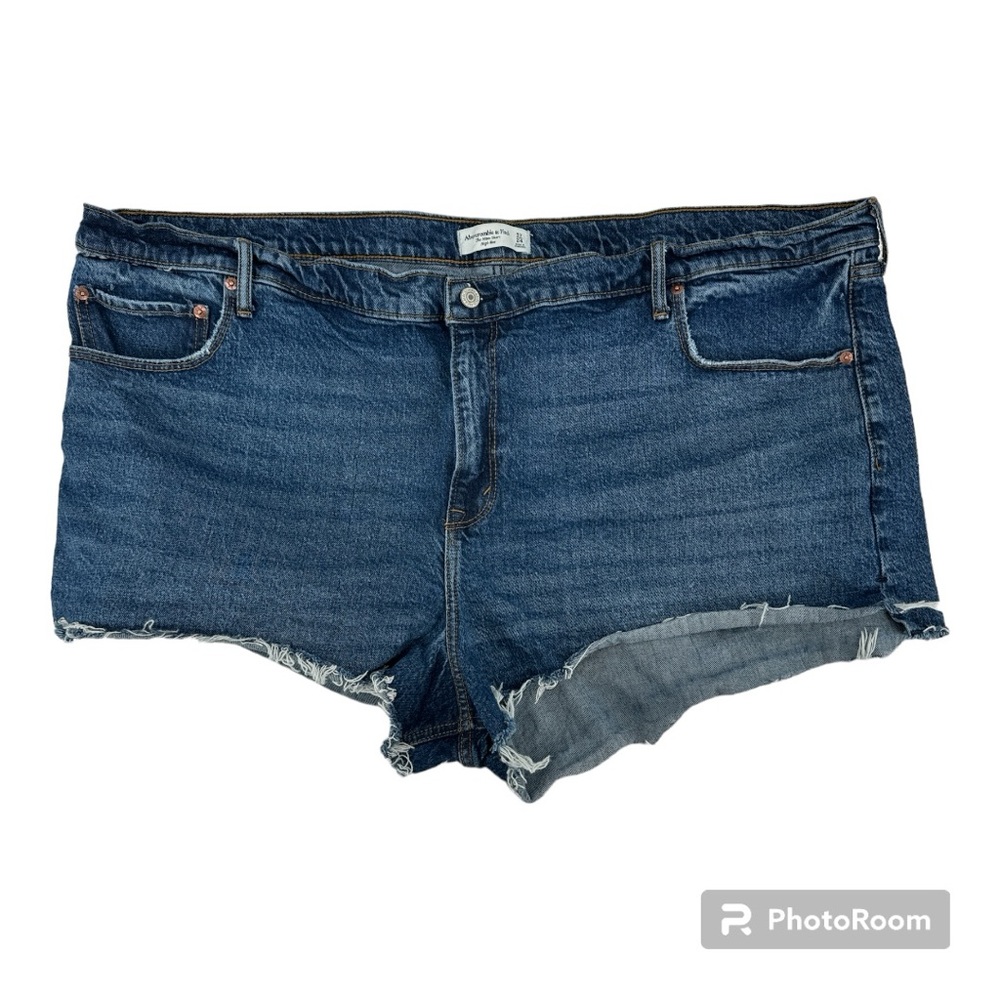 Abercrombie & Fitch Curve Love High Rise Mom Shorts-Size 37 - Picture 2 of 4